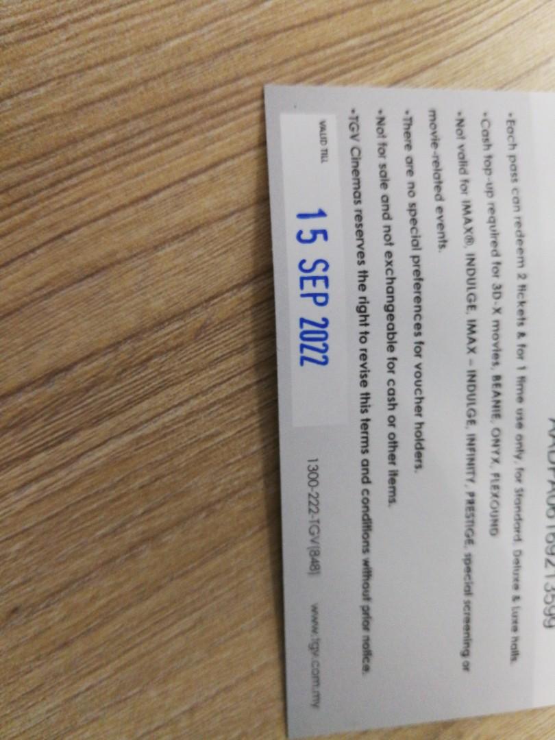 Tgv pass for 2, Tickets & Vouchers, Vouchers on Carousell