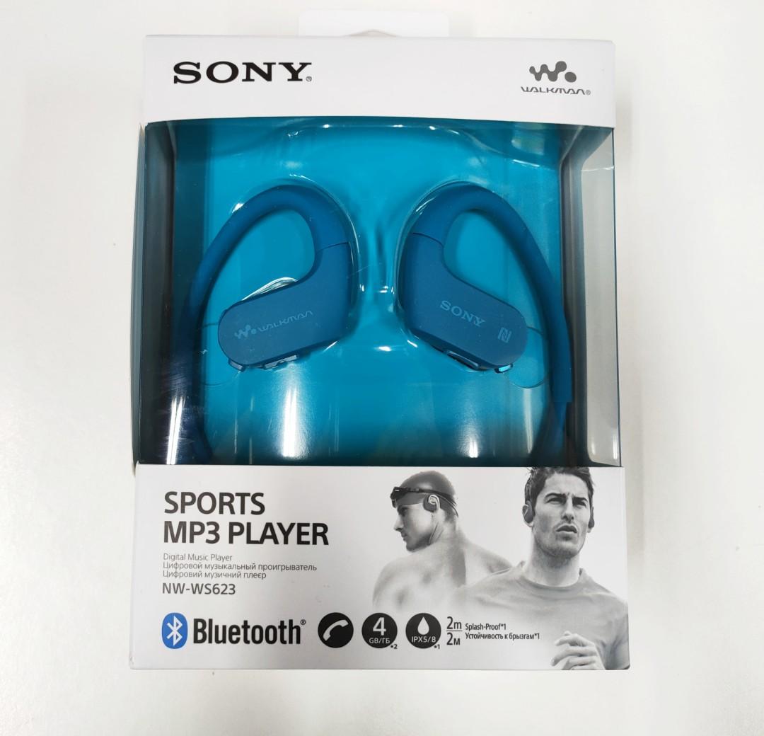 Torn Box] Sports Headphones Bluetooth/NFC/4GB, Carousell New Dustproof Sony Headsets Headphones WS Brand Series with Walkman on Waterproof NW-WS623 Audio, 