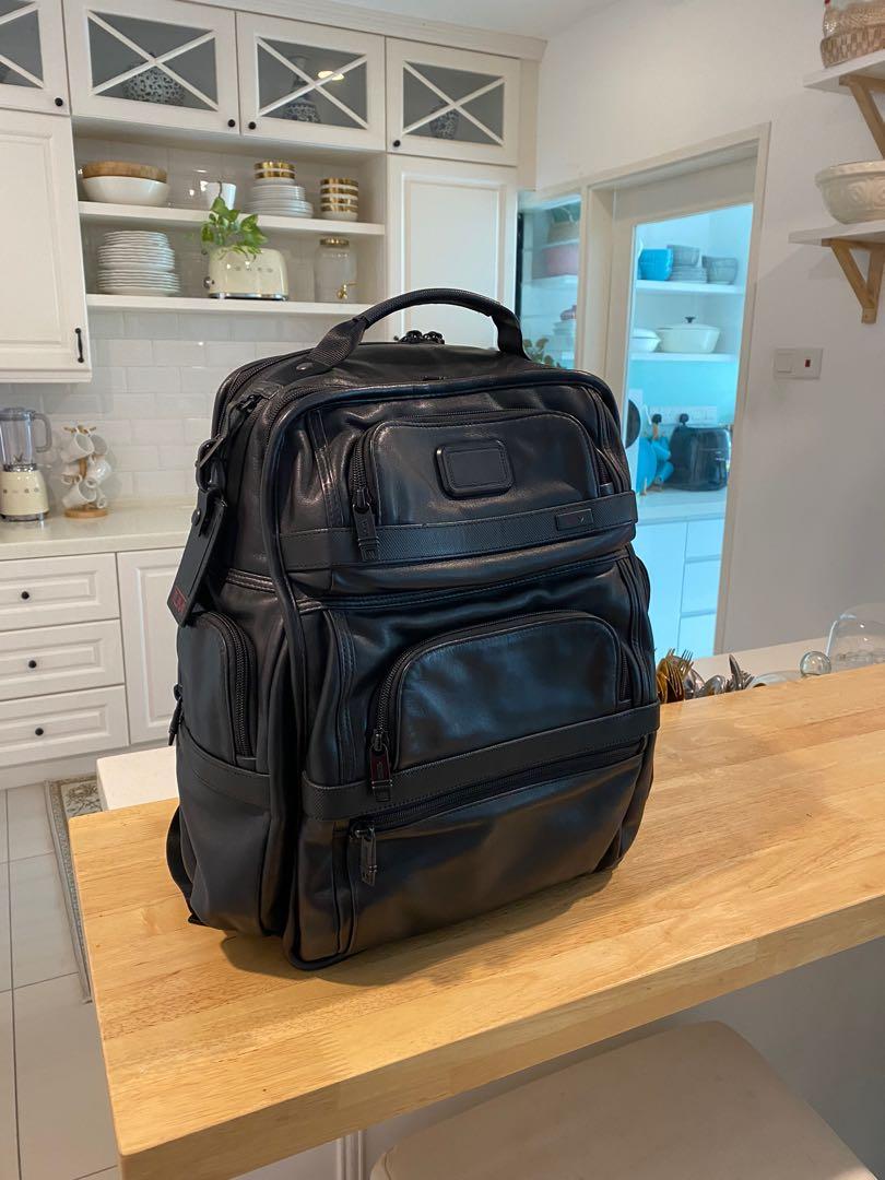 Tumi alpha on sale leather backpack
