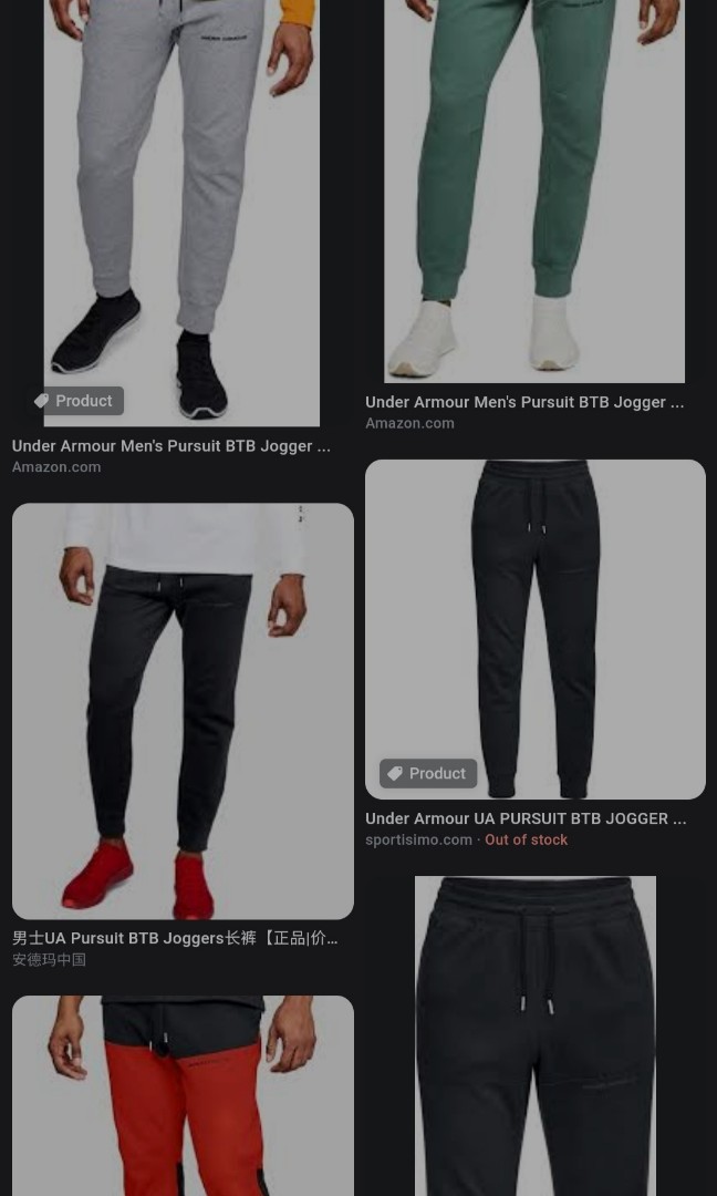 Under Armour jogger Men s Fashion Bottoms Joggers on Carousell