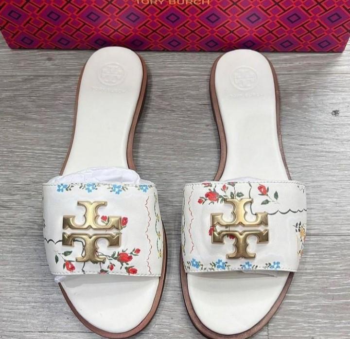 ,  PREORDER TORY BURCH SANDALS FLORAL 173, Women's Fashion,  Footwear, Flats & Sandals on Carousell