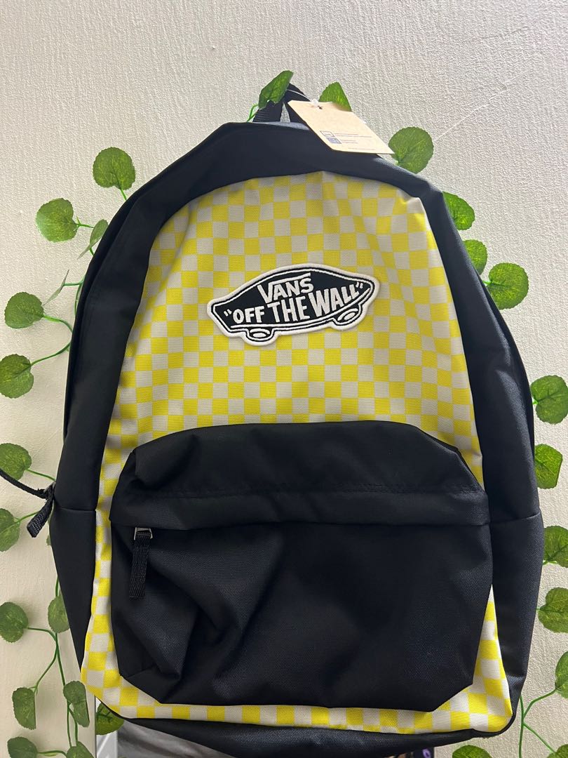 Yellow vans off the wall backpack deals