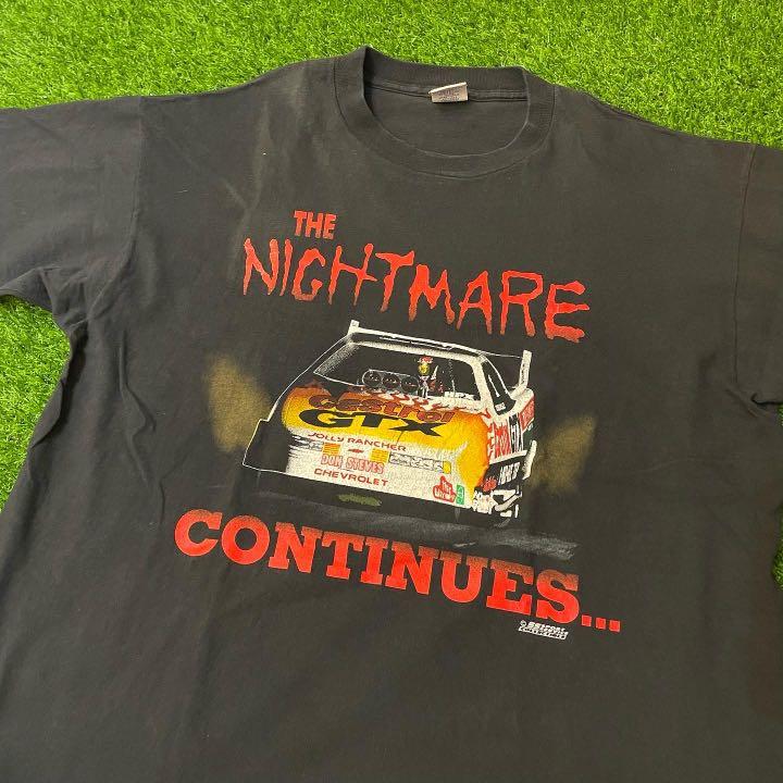 Vintage 90s John Force The Nightmare Continues Mega Print Nascar