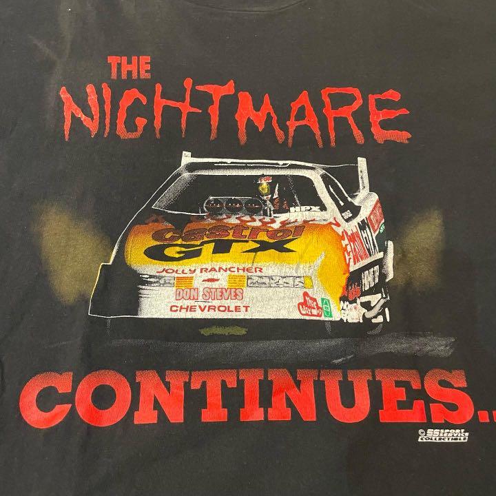 Vintage 90s John Force The Nightmare Continues Mega Print Nascar