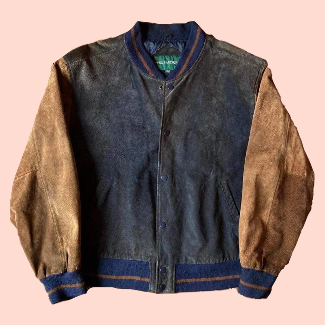 Vintage Hill & Archer Varsity LeatherJacket, Men's Fashion, Coats