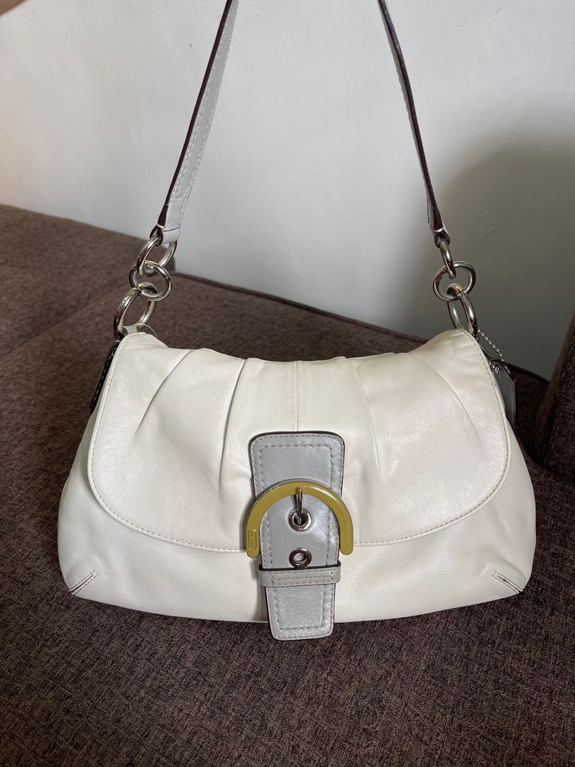 Vintage white coach purse outlet