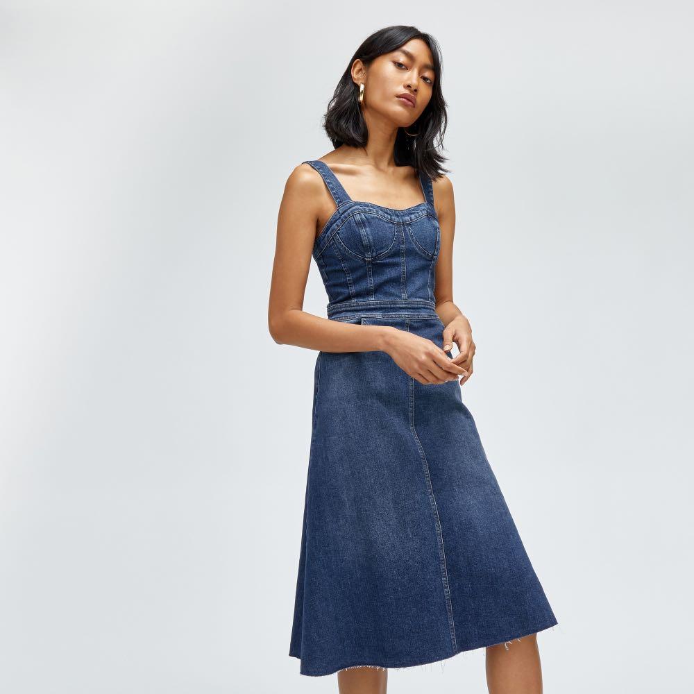Warehouse Denim Corset Dress XS