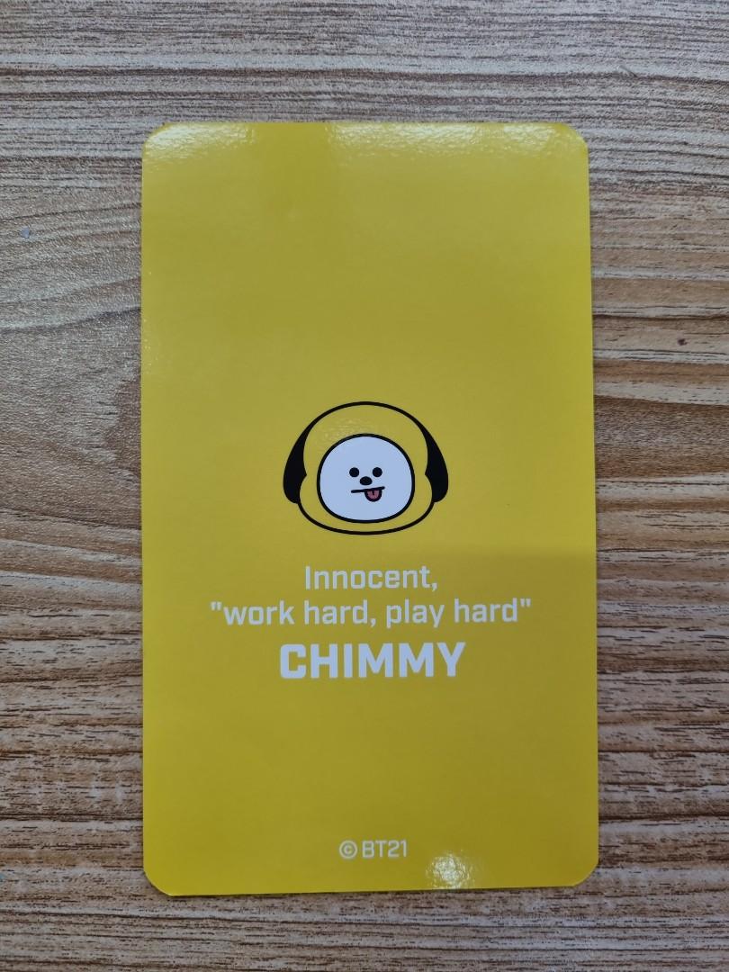 WTS bts bt21 line friends chimmy ezlink card, Hobbies & Toys ...