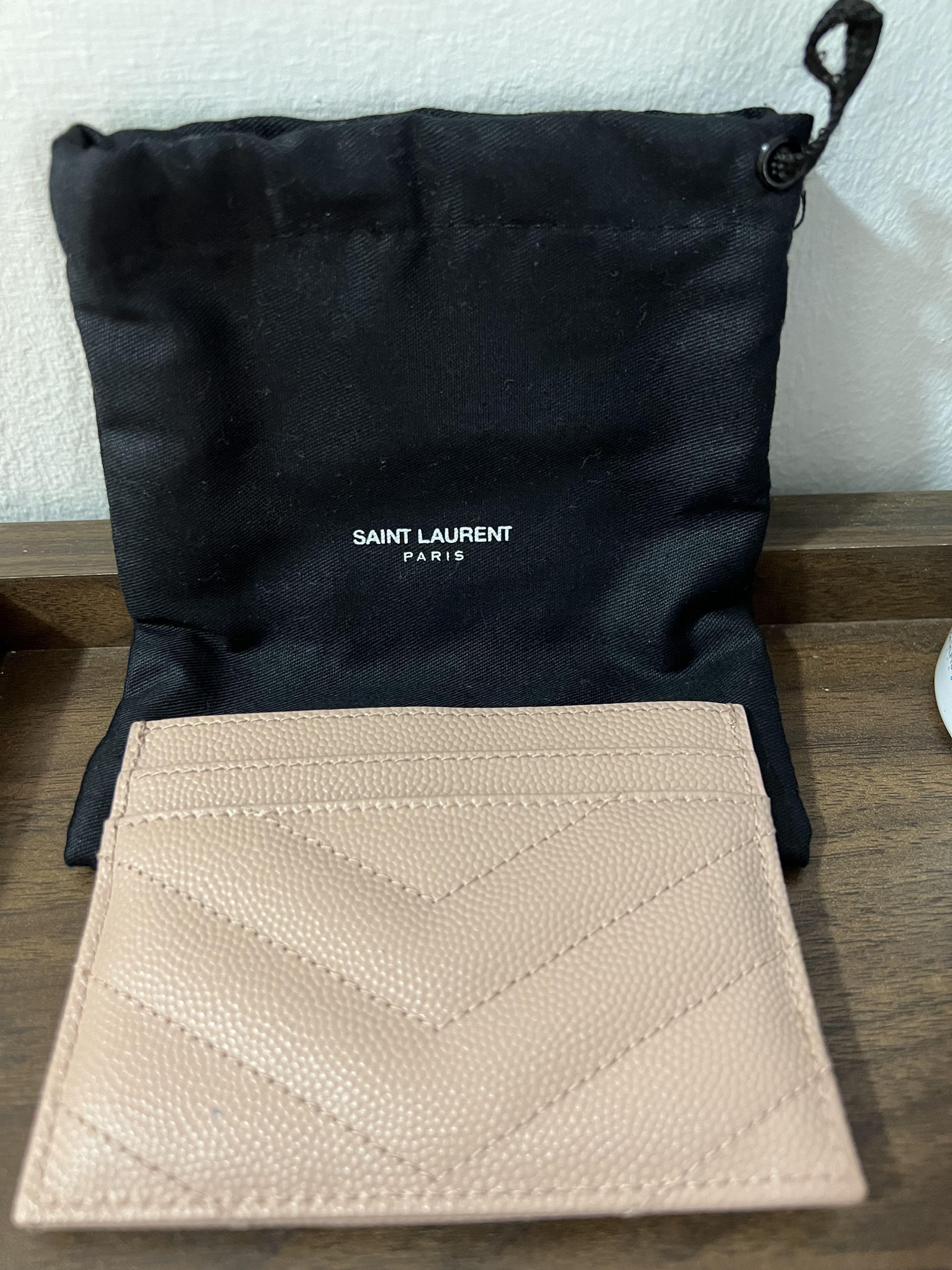 YSL card holder (pink), Women's Fashion, Bags & Wallets, Wallets & Card