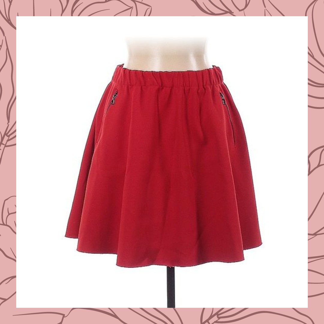 Zara red circle skirt, Women's Fashion, Bottoms, Skirts on Carousell
