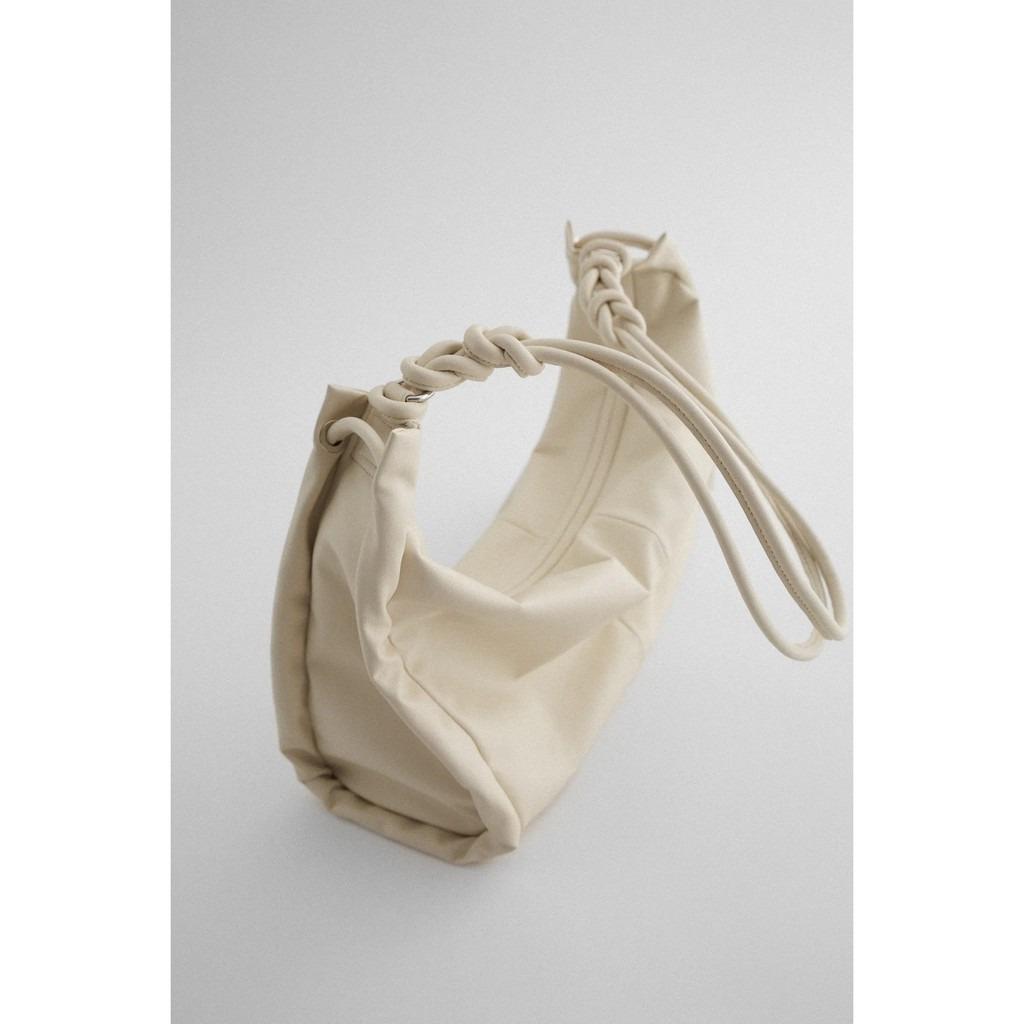 Zara tote bag shop with gathered side detail