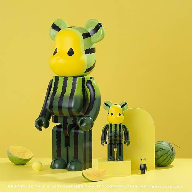 1000% Bearbrick Clot Yellow Watermelon be@rbrick, 興趣及遊戲, 玩具 ...