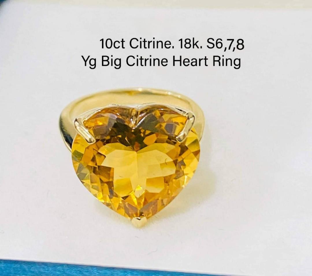 10 carat citrine hot sale ring