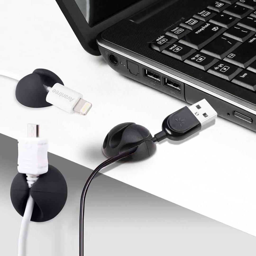 【10 PCS】電腦 USB 充電線收纳夾 電源線固定夾 整理收納, 電腦＆科技, 電腦周邊及配件, 電腦周邊產品 - Carousell