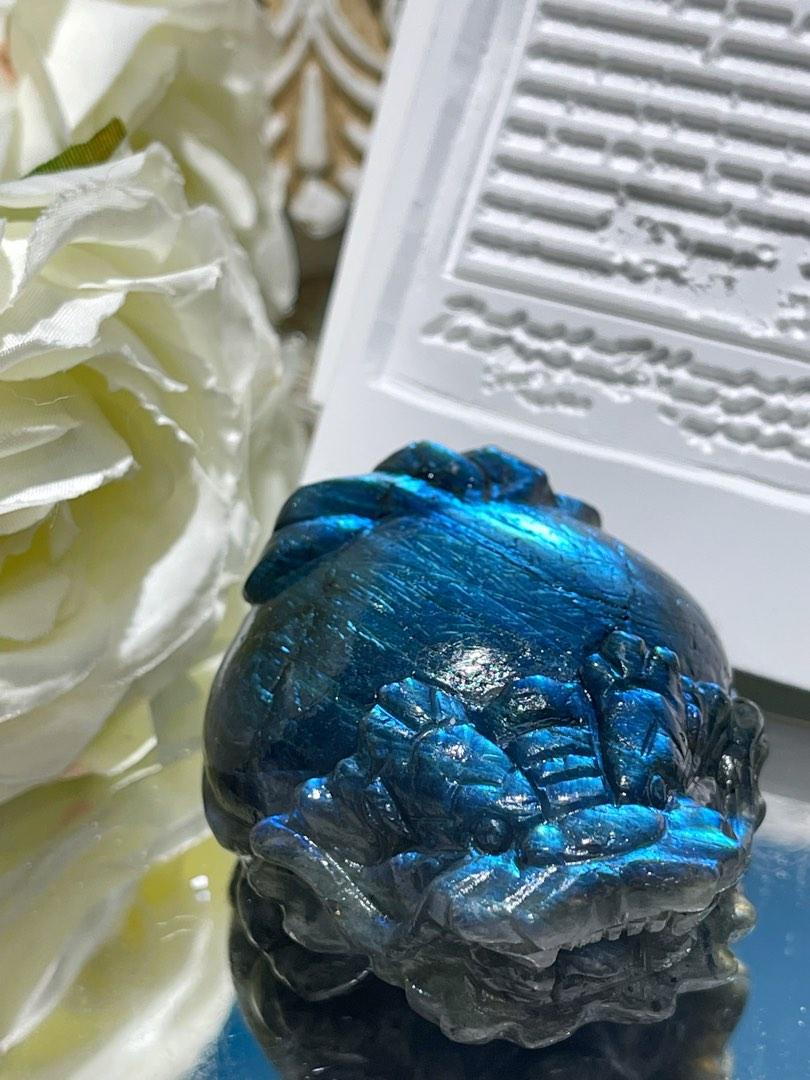 魔鬼藍光黑拉長龍龜labradorite Dragon Turtle 5 8l X 4 7w X 3 2h Cm 其他 其他 Carousell