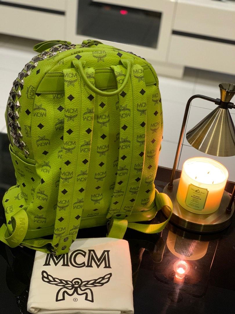 Lime green mcm clearance backpack