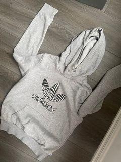 Adidas grey jumper hoodie size M $40