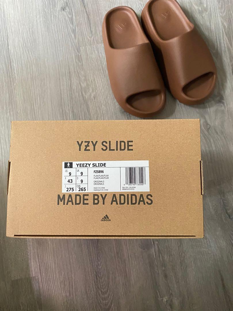 adidas YEEZY SLIDE FLAX 摩卡 us 9 27.5cm