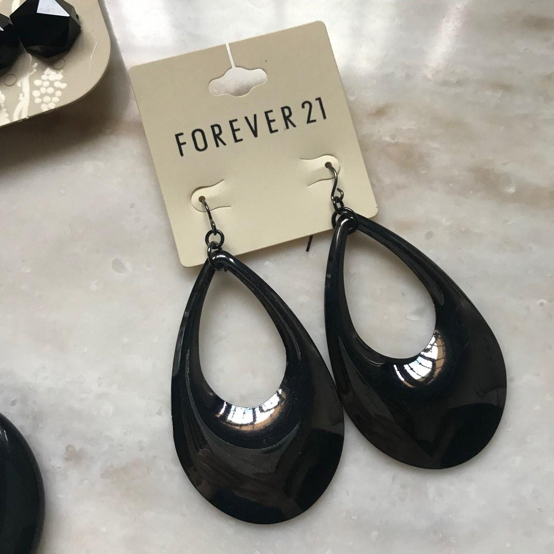 Topshop F21 hoop dangling stud earrings Women s Fashion Jewelry Organizers Earrings on Carousell