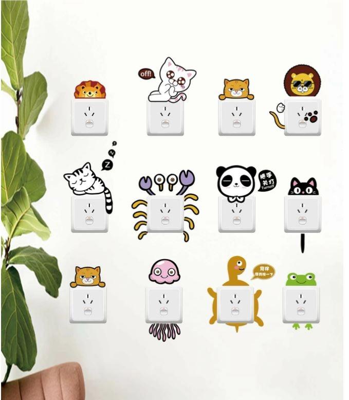 Animal Switchboard Wall Stickers