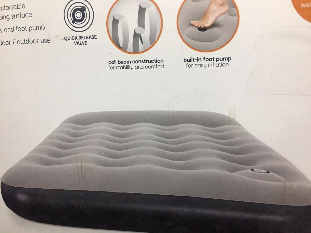 Anko Air Mattres with Built in Foot Pump, Furniture & Home Living