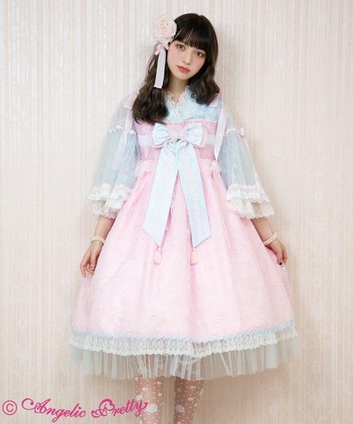 Angelic Pretty】AP Rabbit's Happy Flower Banquet OP+KC 兎慶ぶ花宴Angelic Pretty 兔 慶花宴日牌lolita 