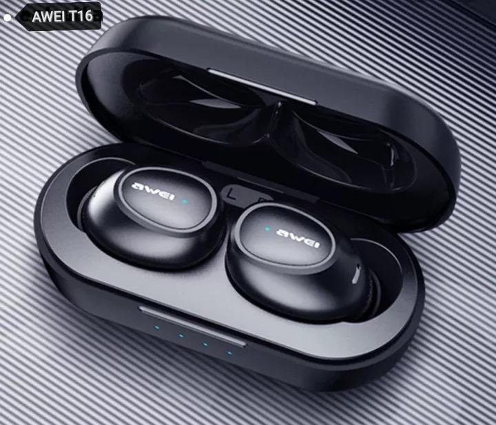 AWEI T16 TRUE WIRELESS BLUETOOTH EARBUDS WITH CHARGING CASE TWS
