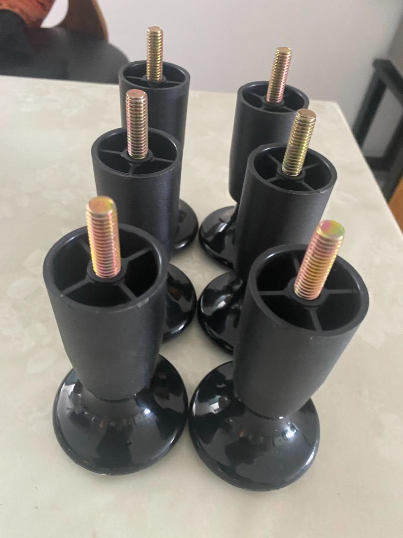 Bed legs/slides/risers x 6, Furniture & Home Living, Furniture, Bed