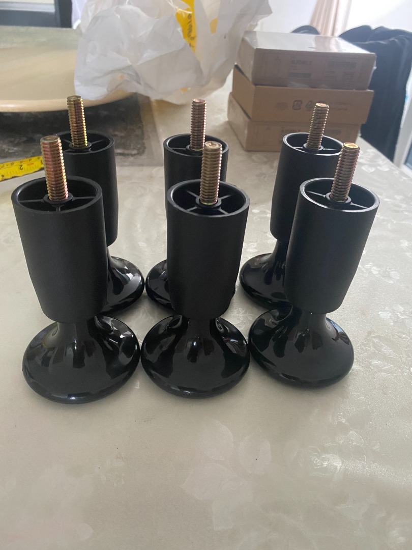 Bed legs/slides/risers x 6, Furniture & Home Living, Furniture, Bed