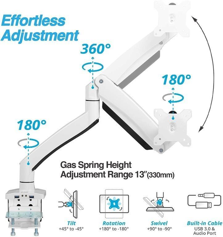 [BML] AVLT USA Single 13"43" Monitor Arm Desk Mount fits One Flat