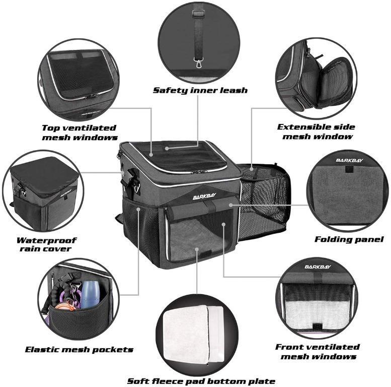 [BML] BARKBAY Dog Bike Basket Carrier, Expandable Foldable SoftSided