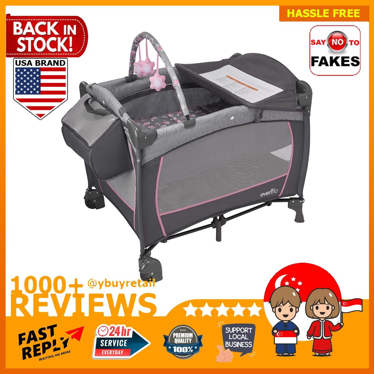 [BML] Evenflo Portable BabySuite Deluxe Playard, Poppy Diaper