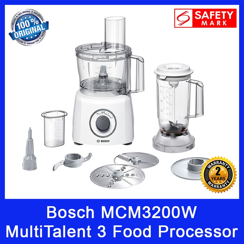 Bosch MCM3200W MultiTalent 3 Food Processor. SmartStorage. 2.3L ...