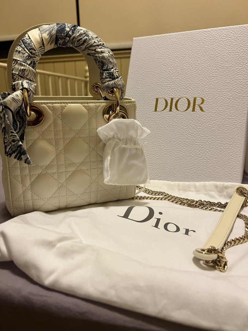 Lady Dior White  Multicolour Flower Embellished Mini Handbag  Pragma  Valuables