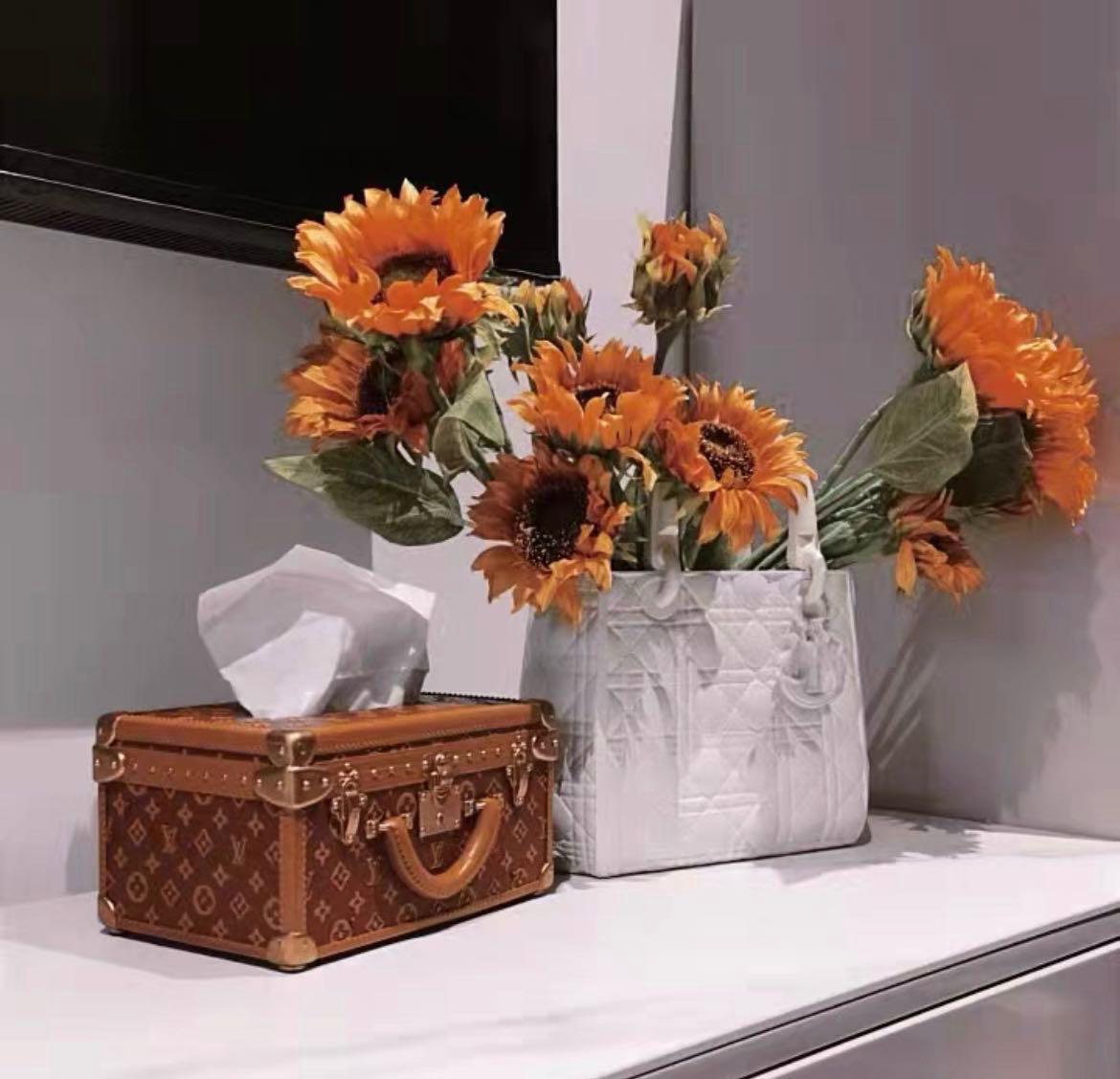 Dior LV brand bag vase, Furniture & Home Living, Home Decor, Vases &  Decorative Bowls on Carousell