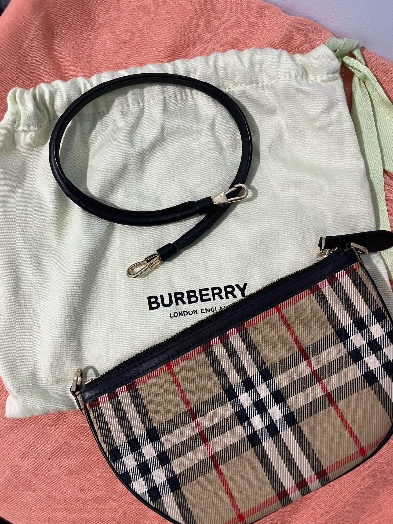 BURBERRY OLYMPIA POUCH VINTAGE - CHECK ZIPPED SHOULDER BAG, Luxury, Bags &  Wallets on Carousell