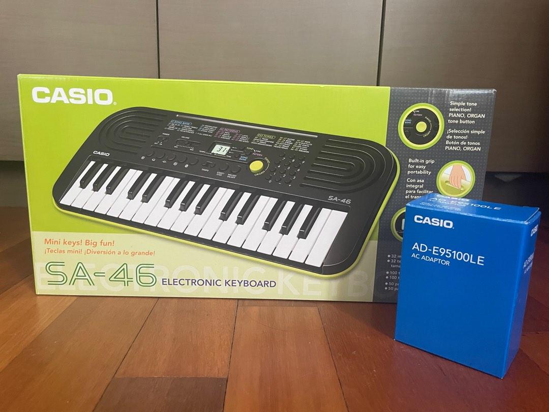 Casio SA46 Keyboard with adapter, Hobbies & Toys, Music & Media, Musical Instruments on