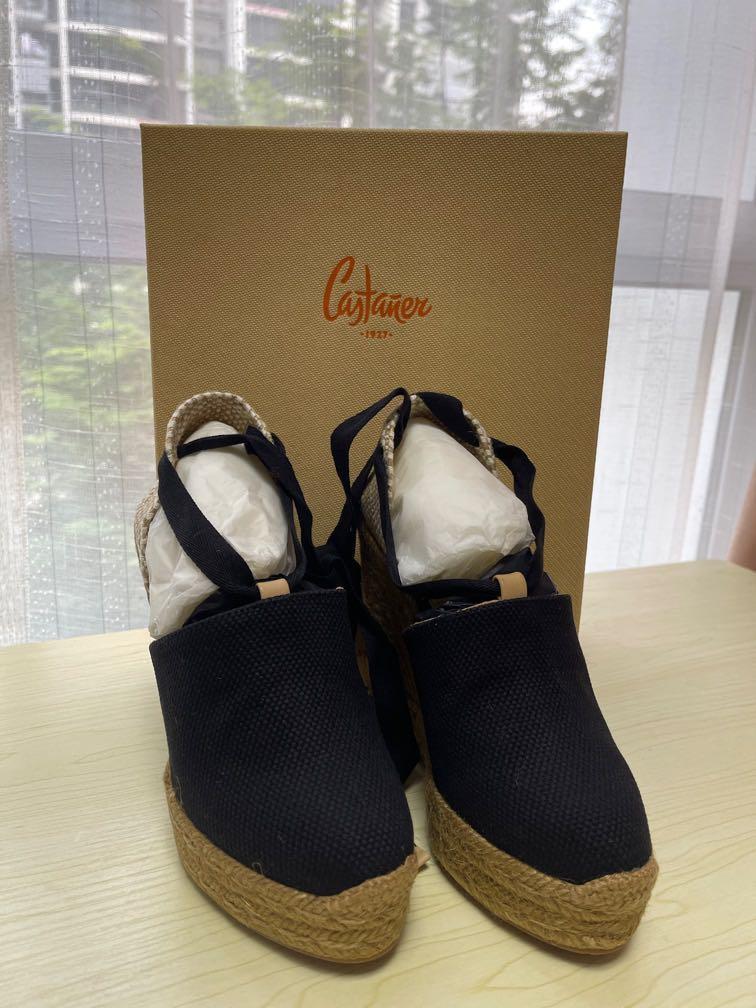 Castaner black espadrille wedges discount