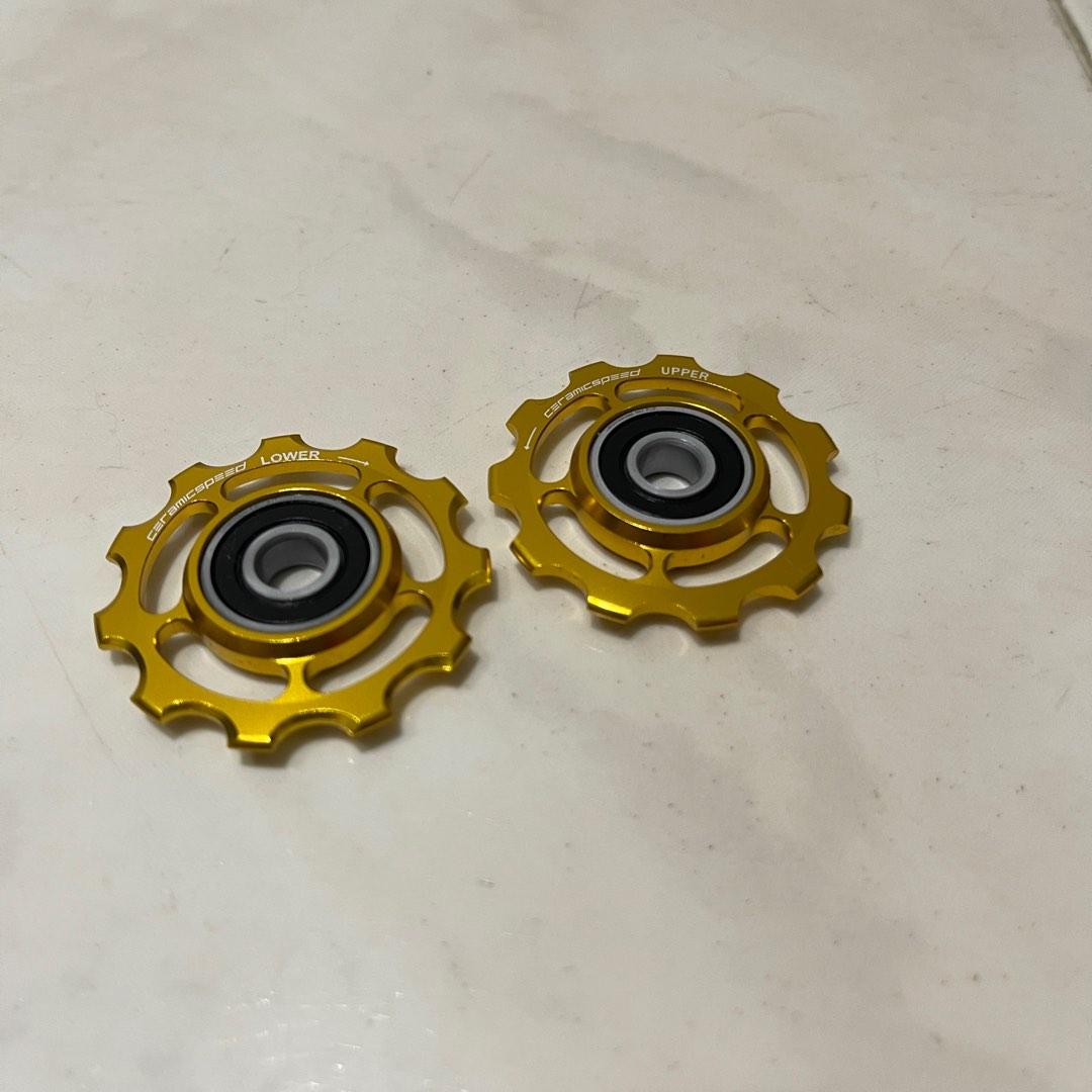Ceramicspeed 20th anniversary golden jockey wheels, Sports Equipment