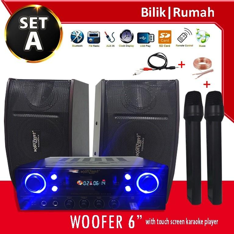 Check out FULL SET KARAOKE A KONZERT HOME THEATER KARAOKE SET WITH