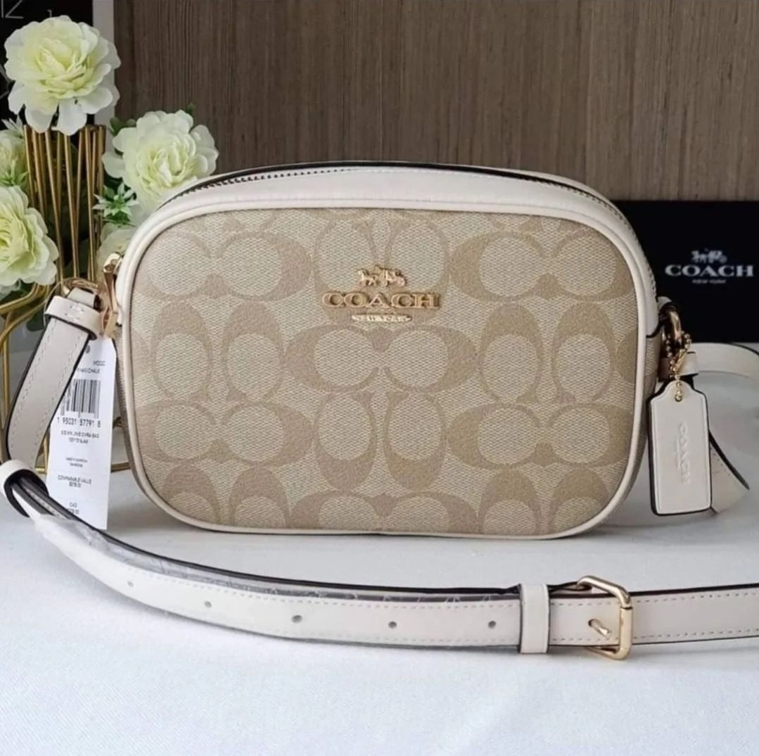 Coach C9926 Mini Jamie Camera Bag In Signature Canvas Chalk, Women's