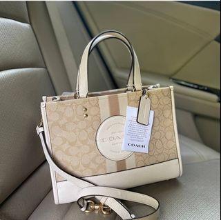 Original Coach Dempsey Carryall In Signature Jacquard With Stripe And Coach  Patch C8448 In Soft Lilac Color