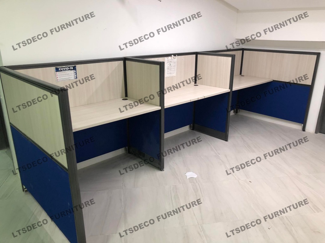 customized two tone cubicle office partition and furniture, Furniture ...