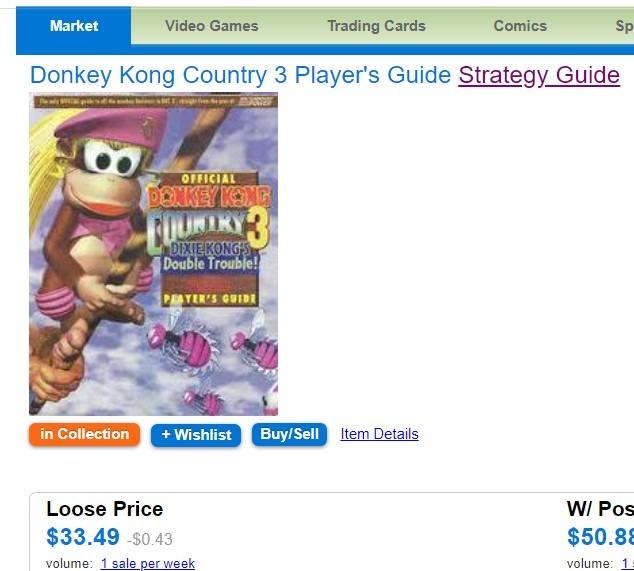 Donkey Kong Country 2 Player's Guide Strategy Guide prima brady chrono