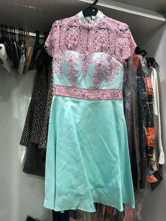 Dress Brokat Mote Beads Pink
