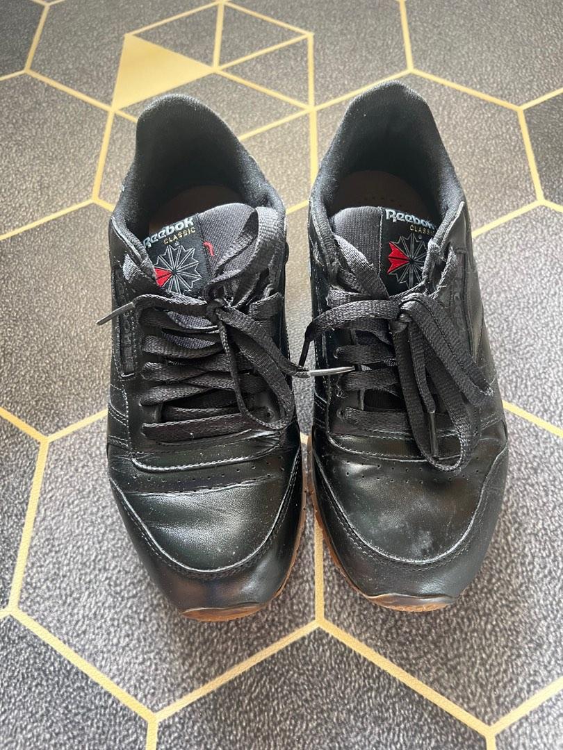 Reebok Classic black leather shoes