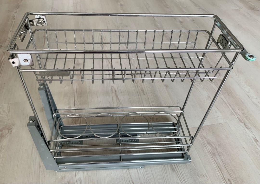 EXCEL 2 Tier Multifunction Drawer Basket W/Softstop, Furniture & Home