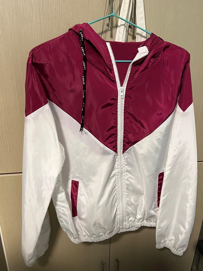 FREE maroon windbreaker Women s Fashion Coats Jackets and