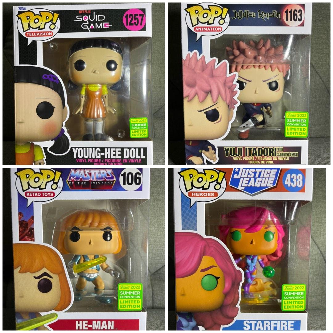 Funko Pop Summer Convention 2022 YoungHee, Starfire, Yuji Itadori