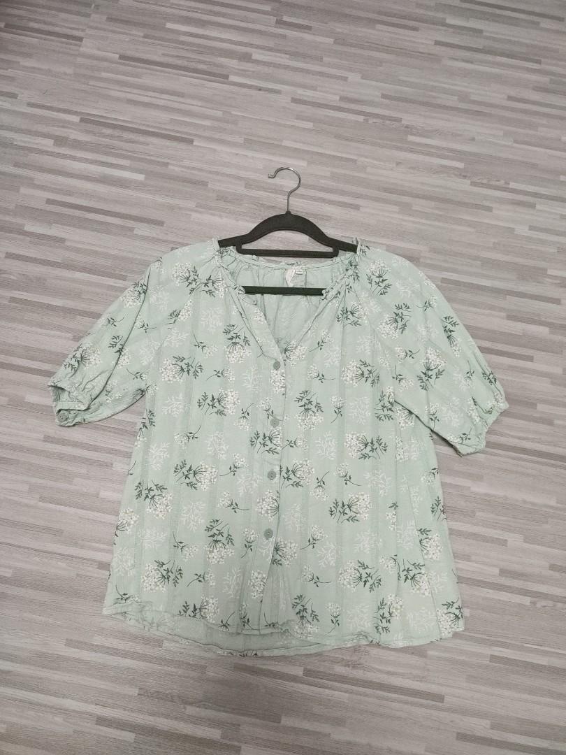 Green Floral Top main image 1